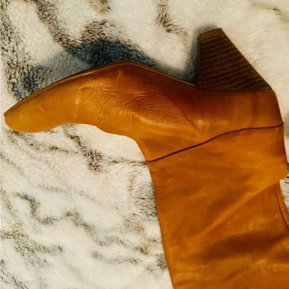 Free People Tan leather vintage over the knee boots size 37 - Picture 8 of 12